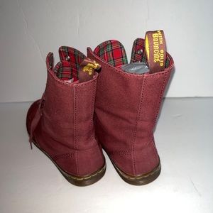 Dr. Martens Women's Size 7 Shoreditch Maroon Red Boots - AirWair Soles